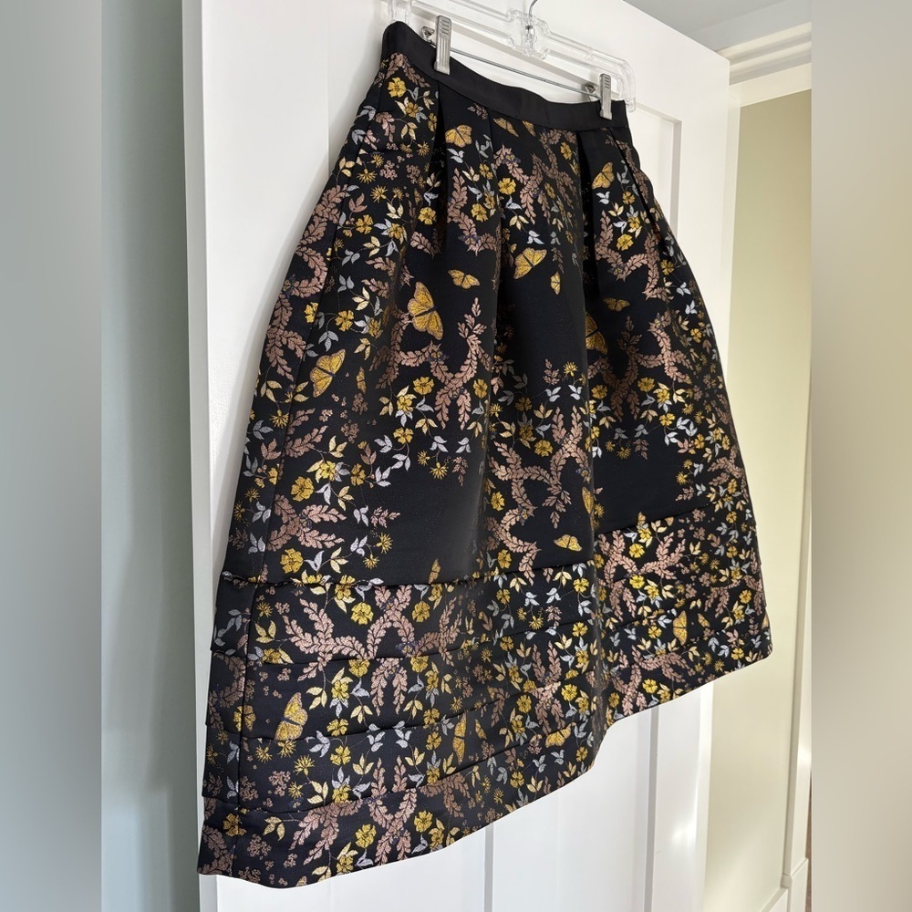 Ted Baker London Dotalle Kyoto Garden Jacquard Midi Skirt Sz 2 - Picture 5 of 11